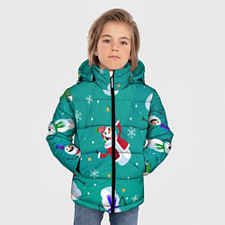 Куртка зимняя для мальчика РазНые Снеговики, цвет: 3D-светло-серый — фото 2