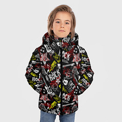 Куртка зимняя для мальчика ROCK MUSIC, цвет: 3D-черный — фото 2