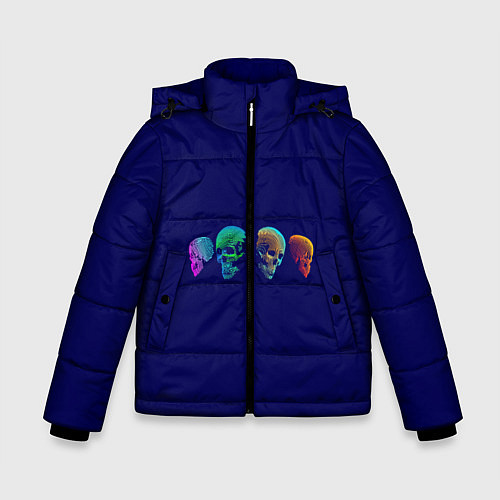 Зимняя куртка для мальчика Rainbow Skulls / 3D-Черный – фото 1