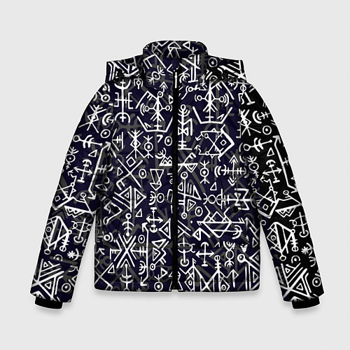 Зимняя куртка для мальчика Руны / 3D-Черный – фото 1
