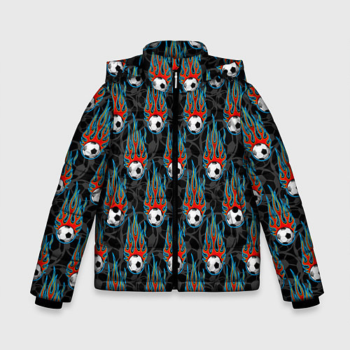 Зимняя куртка для мальчика Футбол / 3D-Черный – фото 1