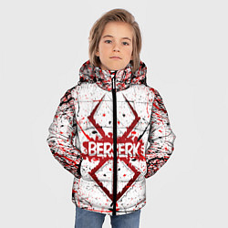 Куртка зимняя для мальчика БЕРСЕРК рваный лого, цвет: 3D-черный — фото 2