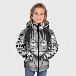 Куртка зимняя для мальчика Луфи улыбается one piece, цвет: 3D-черный — фото 2