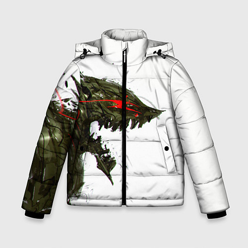 Зимняя куртка для мальчика БЕРСЕРК красками / 3D-Черный – фото 1