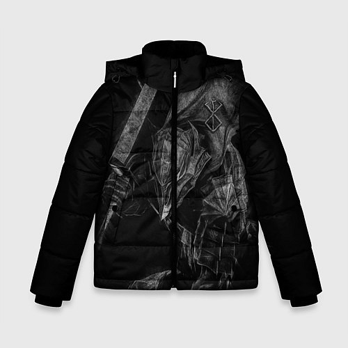 Зимняя куртка для мальчика БЕРСЕРК черно - белый / 3D-Черный – фото 1