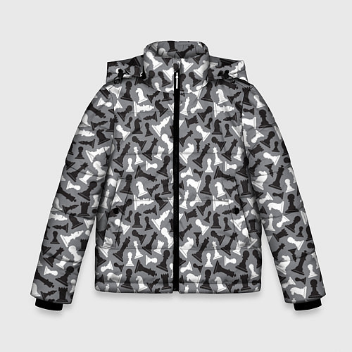 Зимняя куртка для мальчика Шахматист / 3D-Черный – фото 1