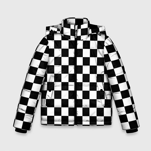 Зимняя куртка для мальчика Шахматист / 3D-Черный – фото 1
