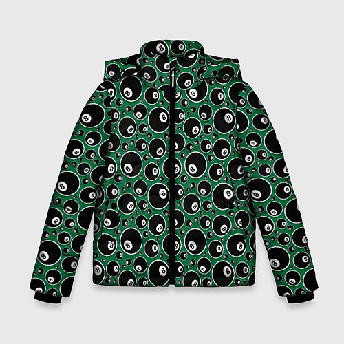 Зимняя куртка для мальчика Бильярдные Шары / 3D-Черный – фото 1