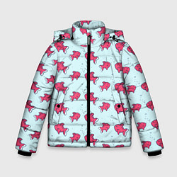 Куртка зимняя для мальчика Рыбки, цвет: 3D-черный