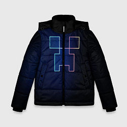 Куртка зимняя для мальчика Неоновый крипер, цвет: 3D-светло-серый