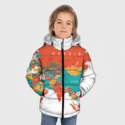 Куртка зимняя для мальчика Россия мое сердце, цвет: 3D-черный — фото 2
