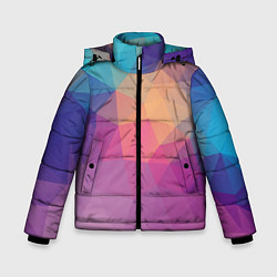 Зимняя куртка для мальчика Цветные полигоны - Градиент