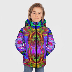 Куртка зимняя для мальчика Психоделика Абстракция, цвет: 3D-черный — фото 2