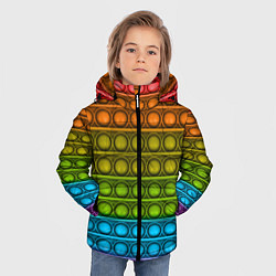 Куртка зимняя для мальчика ИГРУШКА POP it, цвет: 3D-черный — фото 2