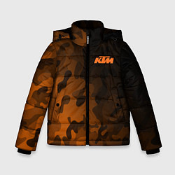 Куртка зимняя для мальчика KTM КТМ CAMO RACING, цвет: 3D-светло-серый