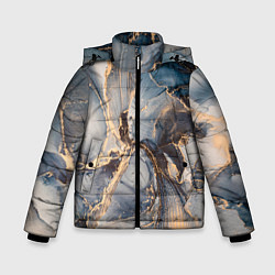 Куртка зимняя для мальчика Fluid art ink mix, цвет: 3D-черный