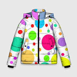 Куртка зимняя для мальчика Polka dot, цвет: 3D-черный