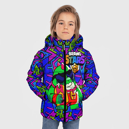 Зимняя куртка для мальчика Базз Buzz Brawl Stars / 3D-Светло-серый – фото 3