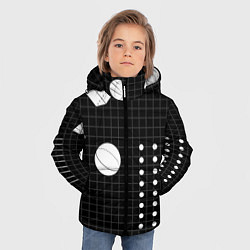 Куртка зимняя для мальчика Черно-белые фигуры 3D, цвет: 3D-черный — фото 2