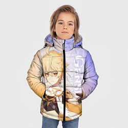 Куртка зимняя для мальчика Genshin Impact, Путешественник, цвет: 3D-светло-серый — фото 2
