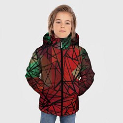 Куртка зимняя для мальчика Абстрактный геометрический, цвет: 3D-светло-серый — фото 2