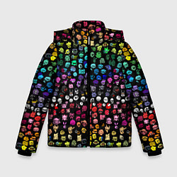 Куртка зимняя для мальчика ПЕРСОНАЖИ ИГРЫ FNF, цвет: 3D-черный