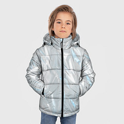 Куртка зимняя для мальчика Голографическая текстура, цвет: 3D-светло-серый — фото 2