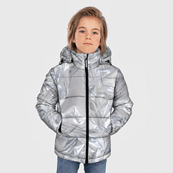 Куртка зимняя для мальчика Голографичная фольга, цвет: 3D-светло-серый — фото 2