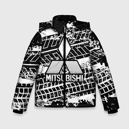Зимняя куртка для мальчика MITSUBISHI СЛЕДЫ ШИН / 3D-Черный – фото 1