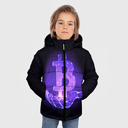 Куртка зимняя для мальчика BITCOIN IN HAND БИТКОИН, цвет: 3D-черный — фото 2