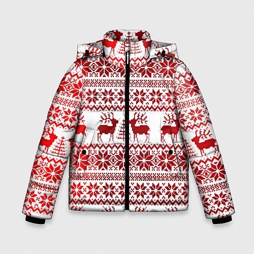 Зимняя куртка для мальчика Зимний лес / 3D-Черный – фото 1