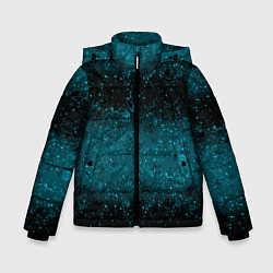 Куртка зимняя для мальчика Черно-синие блестки, цвет: 3D-светло-серый