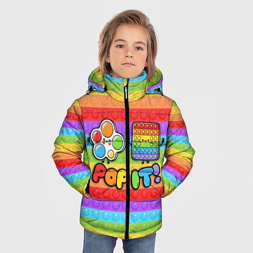 Зимняя куртка для мальчика POP IT - SIMPLE DIMPL / 3D-Красный – фото 3