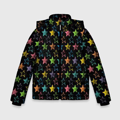 Зимняя куртка для мальчика Парад звезд / 3D-Черный – фото 1