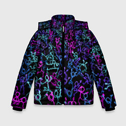 Куртка зимняя для мальчика Neon Rave Party, цвет: 3D-черный