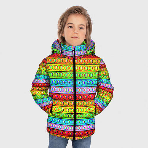 Зимняя куртка для мальчика GLITCH POP IT ГЛИТЧ ПОП ИТ / 3D-Светло-серый – фото 3