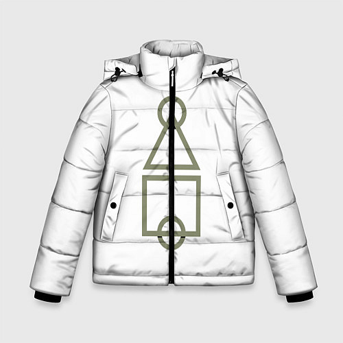 Зимняя куртка для мальчика Игра в кальмара / 3D-Черный – фото 1