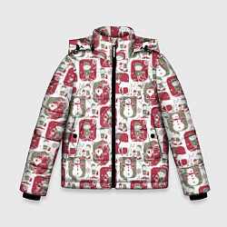 Куртка зимняя для мальчика Санта везёт подарки, цвет: 3D-красный