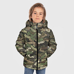 Куртка зимняя для мальчика Именной камуфляж Колян, цвет: 3D-черный — фото 2