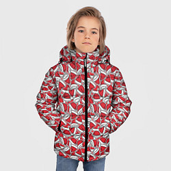 Куртка зимняя для мальчика Шапки, цвет: 3D-черный — фото 2