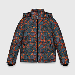 Куртка зимняя для мальчика Неоновая лава, цвет: 3D-черный
