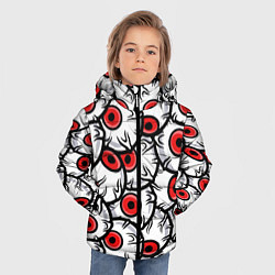 Куртка зимняя для мальчика HALLOWEEN EYES ХЕЛЛОУИН ГЛАЗА, цвет: 3D-черный — фото 2