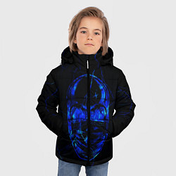 Куртка зимняя для мальчика C-19 череп в маске, цвет: 3D-черный — фото 2
