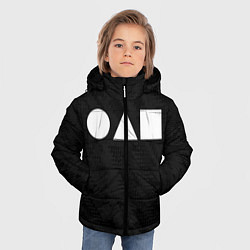 Куртка зимняя для мальчика Игра в кальмара: Фигуры, цвет: 3D-светло-серый — фото 2