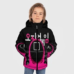 Куртка зимняя для мальчика Игра в кальмара: Команда стражей, цвет: 3D-светло-серый — фото 2