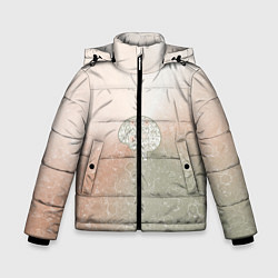 Куртка зимняя для мальчика Мозг на фоне АПВ 7 1 22, цвет: 3D-черный
