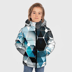 Куртка зимняя для мальчика Абстракция FLO, цвет: 3D-светло-серый — фото 2