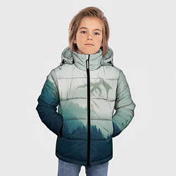 Куртка зимняя для мальчика ДРАКОНЫ НАД ЛЕСОМ DRAGON, цвет: 3D-светло-серый — фото 2