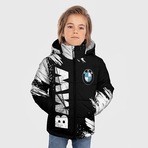 Зимняя куртка для мальчика BMW GRUNGE БМВ ГРАНЖ / 3D-Светло-серый – фото 3