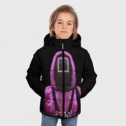 Куртка зимняя для мальчика Squid Game Square Guy, цвет: 3D-красный — фото 2